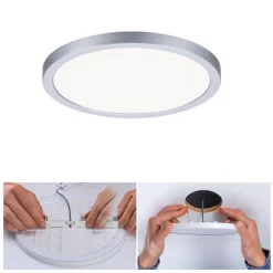 Paulmann LED paneel Areo 4.000K rond chroom 17,5cm