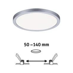 Paulmann LED paneel Areo 4.000K rond chroom 17,5cm