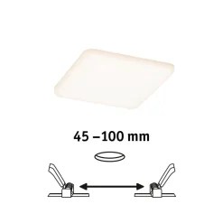 Paulmann LED paneel Veluna 3.000K hoekig 12,5 cm