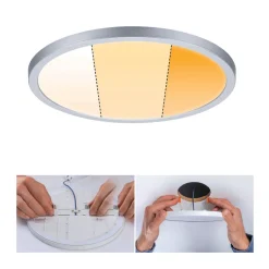 Paulmann LED panel Aero dimtowarm rond chroom 23cm