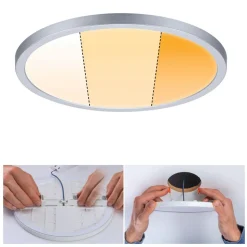 Paulmann LED panel Aero dimtowarm rond chroom 23cm
