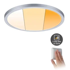 Paulmann LED panel Aero dimtowarm rond chroom 23cm