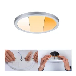Paulmann LED panel Aero dimtowarm rond chroom 17,5