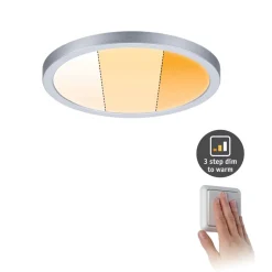 Paulmann LED panel Aero dimtowarm rond chroom 17,5