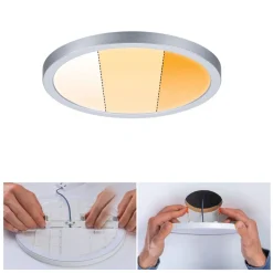 Paulmann LED panel Aero dimtowarm rond chroom 17,5