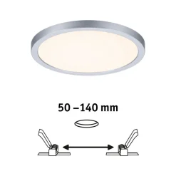 Paulmann LED panel Aero dimtowarm rond chroom 17,5