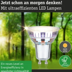 Paulmann LED reflectorlamp GU10 2,5 W, 3.000 K, 450 lm, 100° 3 eenheden