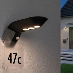 Paulmann LED solar-buitenwandlamp Soley antraciet