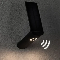 Paulmann LED solar-buitenwandlamp Ilias, antraciet