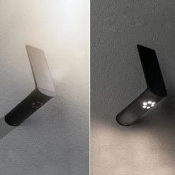 Paulmann LED solar-buitenwandlamp Ilias, antraciet