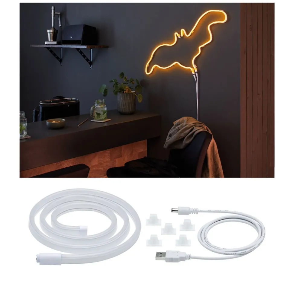 Paulmann LED strip neon Colorflex USB 1m oranje