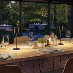 Paulmann LED tafellamp Gilo, zwart, kunststof, IP44