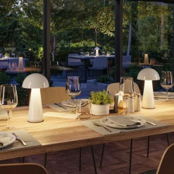 Paulmann LED tafellamp Onzo, wit, kunststof, IP44