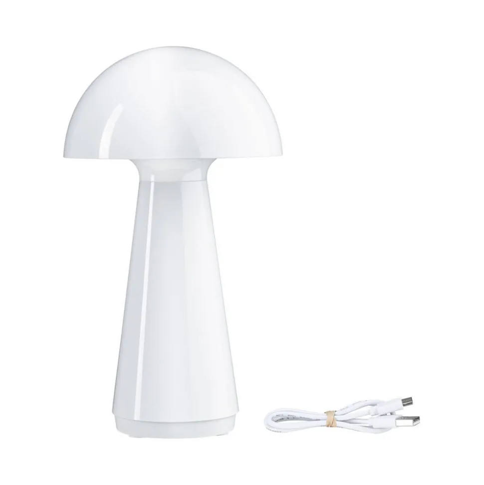 Paulmann LED tafellamp Onzo, wit, kunststof, IP44