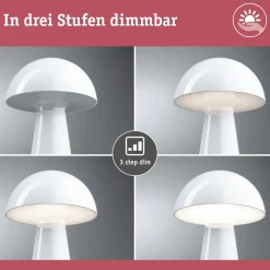 Paulmann LED tafellamp Onzo, wit, kunststof, IP44