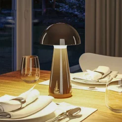 Paulmann LED tafellamp Onzo, zwart, kunststof, IP44