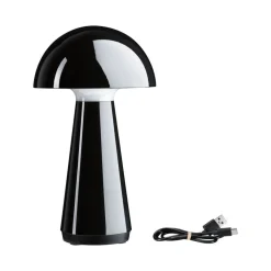 Paulmann LED tafellamp Onzo, zwart, kunststof, IP44