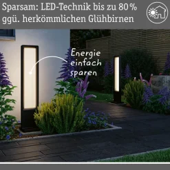 Paulmann LED tuinpadverlichting Reana, antraciet, 83 cm metaal IP44