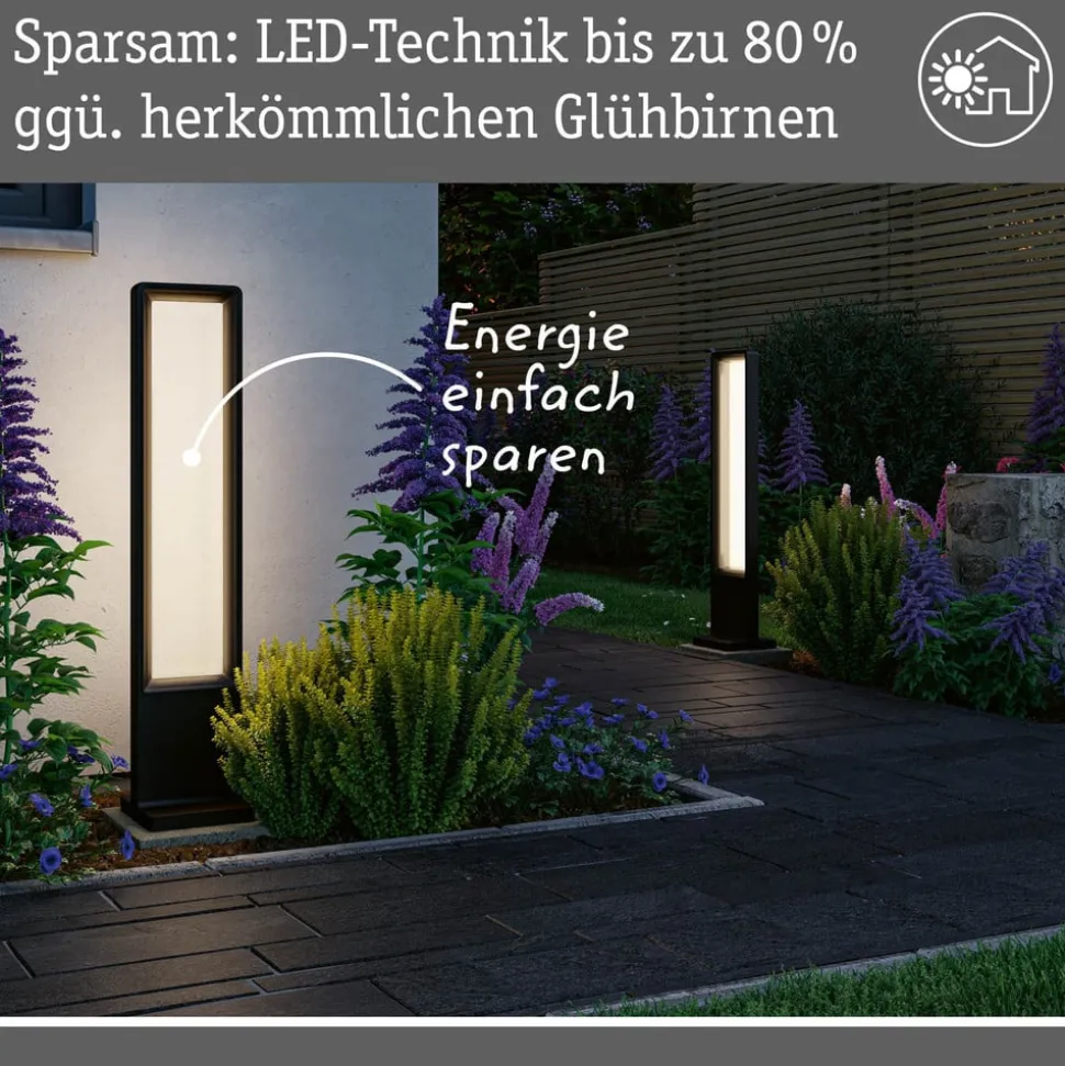 Paulmann LED tuinpadverlichting Reana, antraciet, 83 cm metaal IP44