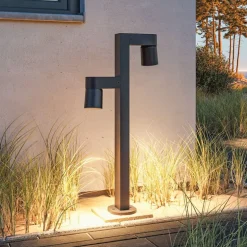 Paulmann LED tuinpadverlichting Kimu 2, antraciet, 2-lamps, 3.000 K