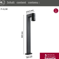 Paulmann LED tuinpadverlichting Kimu 1, antraciet, 3.000 K