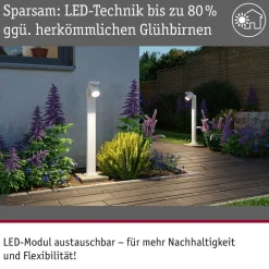 Paulmann LED tuinpadverlichting Manchet, aluminium, sensor, wit