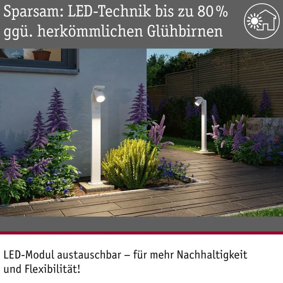 Paulmann LED tuinpadverlichting Manchet, aluminium, sensor, wit