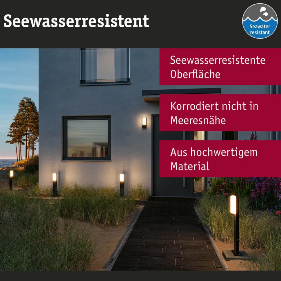 Paulmann LED tuinpadverlichting Bonnie, aluminium, antraciet