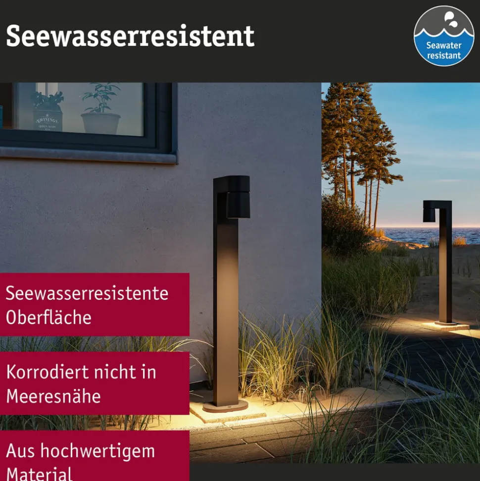 Paulmann LED tuinpadverlichting Kimu 1, antraciet, 2.200 K