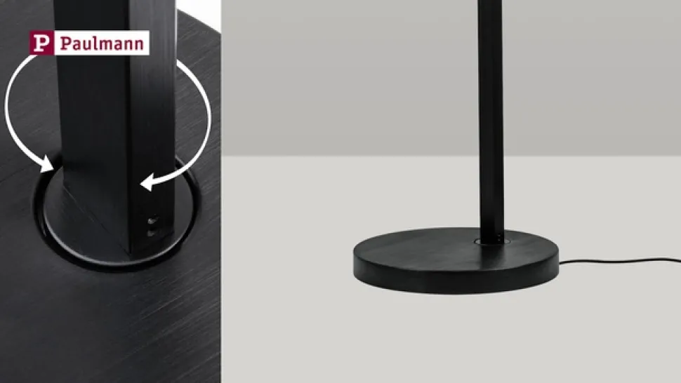 Paulmann LED vloerlamp Aldan, metaal, verstelbaar, dimbaar