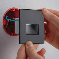 Paulmann LED wand inbouwlamp Edge, zwart