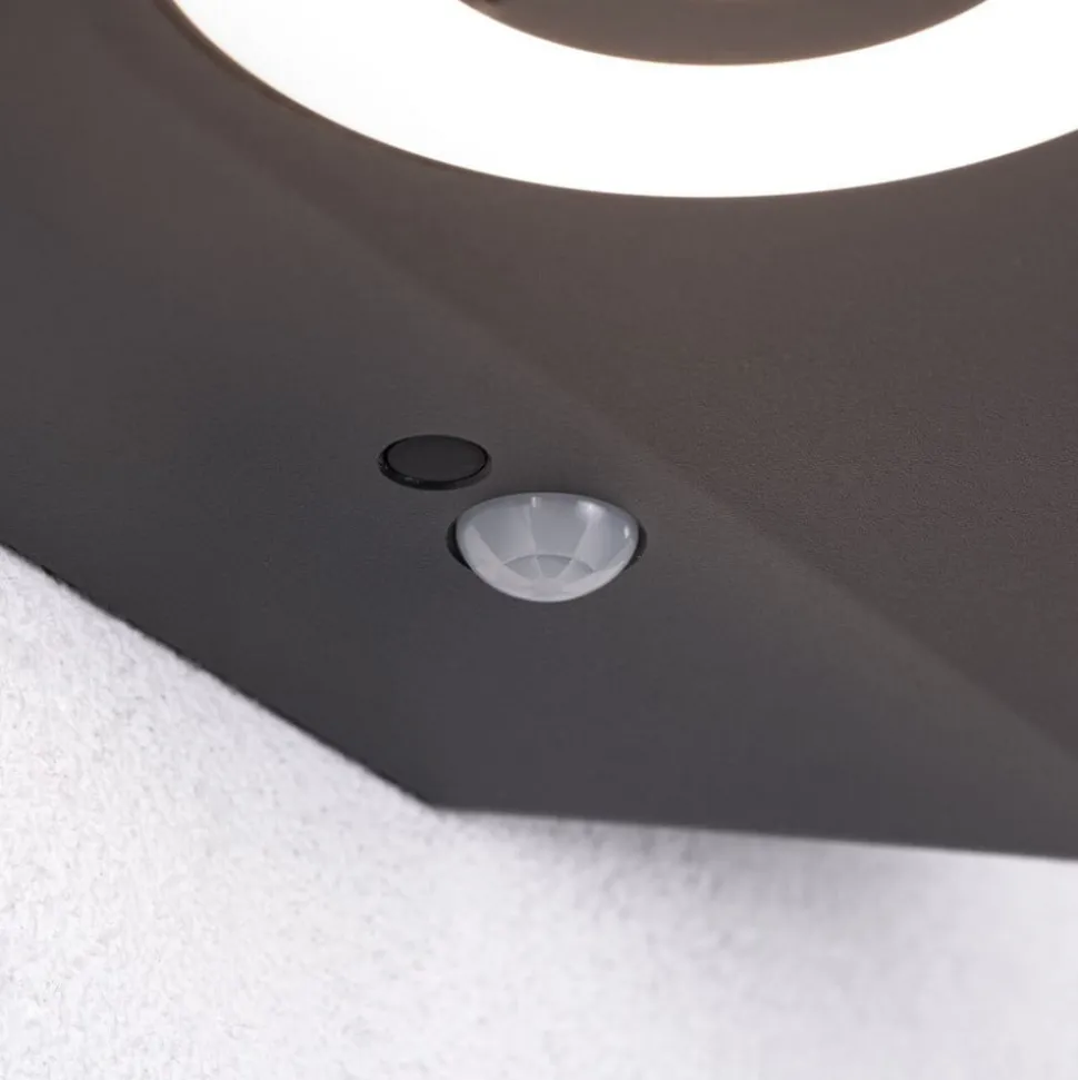 Paulmann LED wandlamp Silma antraciet 2-lamps IP44