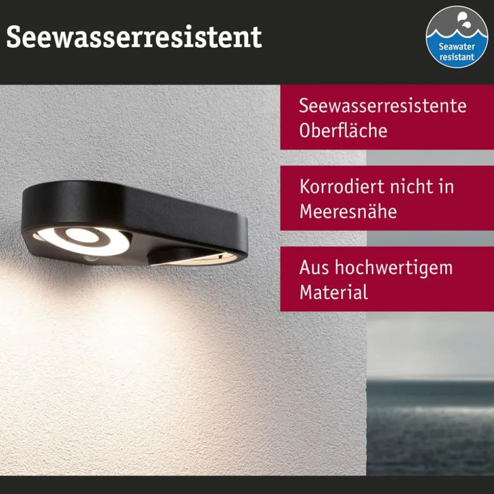 Paulmann LED wandlamp Silma antraciet 2-lamps IP44