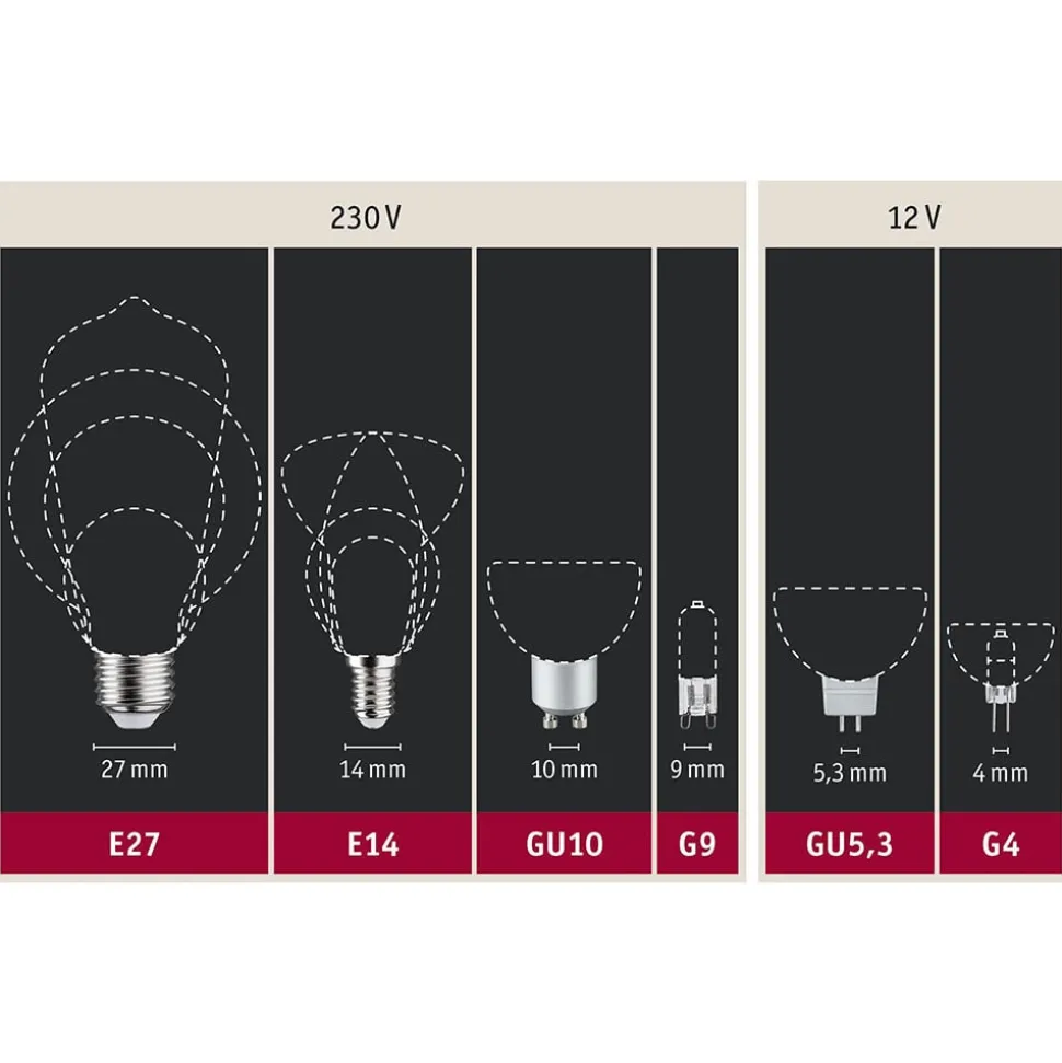 Paulmann LED-bol E27 Inner Shape G95 4W goud
