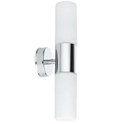 Paulmann Lenia wandlamp IP44 chroom/opaal 2-lamps