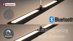 Paulmann Lento LED hanglamp zwart dimbaar Up-&Downlight