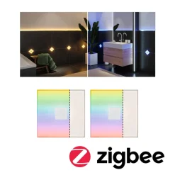 Paulmann LumiTiles Square, ZigBee, RGBW, 2er-set