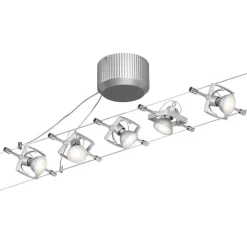 Paulmann Mac II kabelsysteem chroom mat 5 spots
