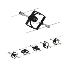 Paulmann Mac II kabelsysteem, zwart mat, 5 spots