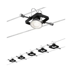 Paulmann Mac II kabelsysteem, zwart mat, 5 spots