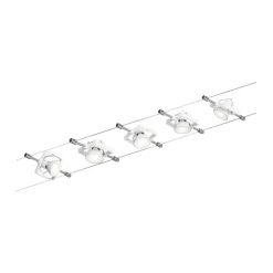 Paulmann Mac II kabelsysteem, 5-lamps, wit