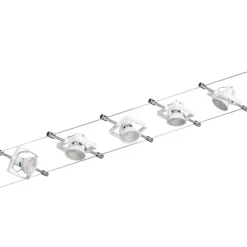 Paulmann Mac II kabelsysteem, 5-lamps, wit
