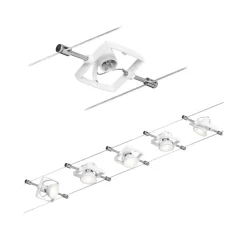 Paulmann Mac II kabelsysteem, 5-lamps, wit