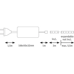 Paulmann MaxLED 1000 basisset IP20 daglicht 3m