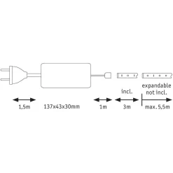 Paulmann MaxLED 500 basisset IP44 3m warmwit