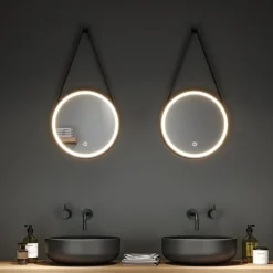 Paulmann Miro LED-hangspiegel CCT Ø40cm framelight