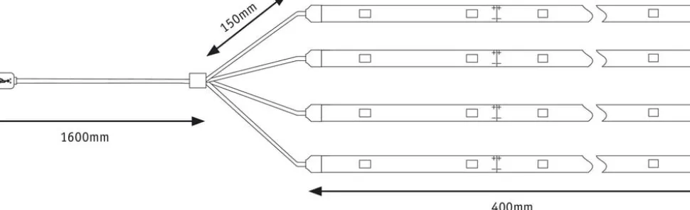 Paulmann Mobile Strip Parasol-Light 4 x 40cm