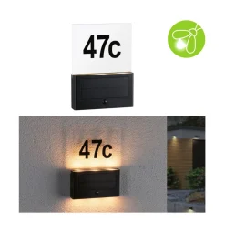 Paulmann Neda LED huisnummer lamp solar