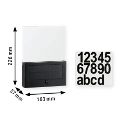 Paulmann Neda LED huisnummer lamp solar