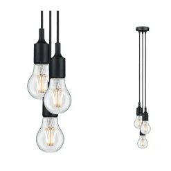 Paulmann Neordic Ketil hanglamp 3-lamps zwart